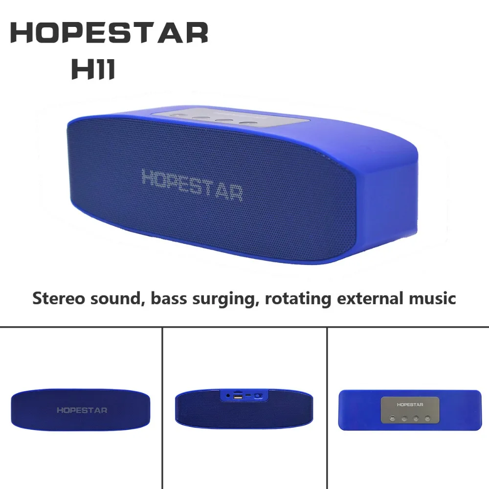 HOPESTAR 16 Вт большой мощности открытый беспроводной стерео Bluetooth динамик 2400 мАч Внешний аккумулятор басовый сабвуфер с микрофоном TF FM для телефонов ПК