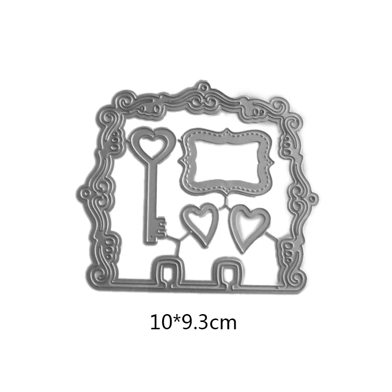 10*9,3 см Ключ Сердце памяти dex новые металлические режущие штампы для DIY Скрапбукинг трафарет декоративные тиснения шаблон бумажные карты