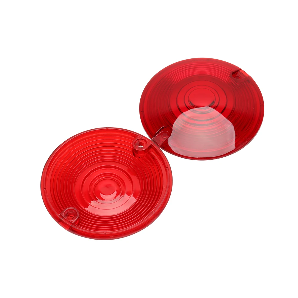 2 pcs/pair Smoked Red Clear Turn Signal Lens Covers shell for Harley