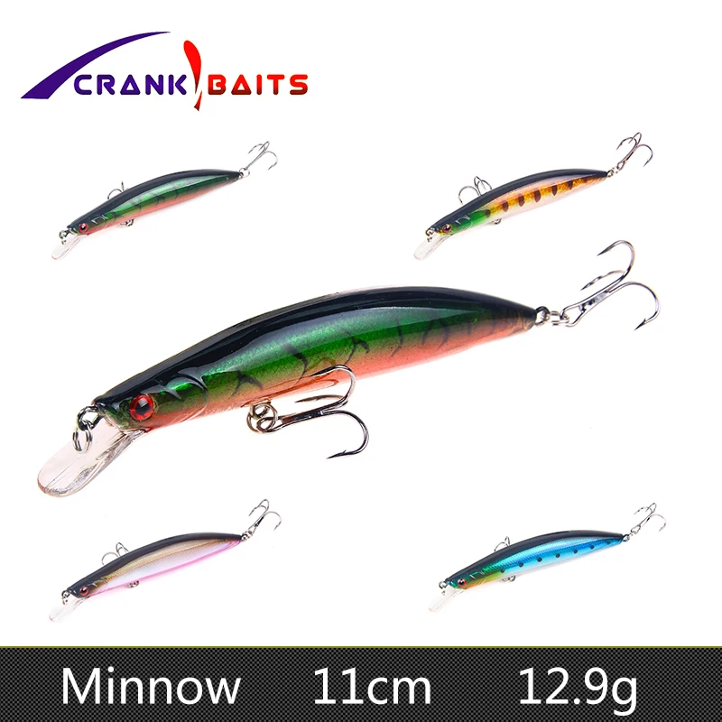 

CRANK BAITS Fishing Lure in Bait Deep Swim Hard Bait Fish Tackle 11cm 12.9g Float Minnow Fishing Wobbler Japan Pesca #2 YB44