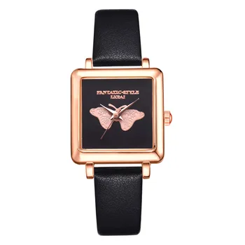 

3D Butterfly Emboss Casual Quartz Women Watches Fashion Luxury Leather Band Wrist Watch Relogio Feminino Saat Montre Femme Gift
