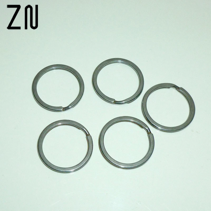

ZN 10 Pcs 32mm Key Holder Split Rings Unisex Metal Keyring Car Keychain for Men Accessories