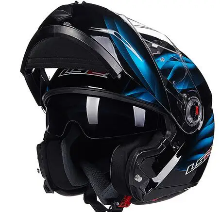 

Men flip up motorcycle helmet dual shield with inner sunny lens modular ls2 helmet capacete casco moto