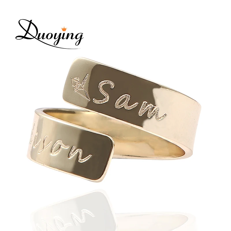 DUOYING-Custom-Name-Ring-Personalized-Letter-Ring-Gold-Dainty-Initial-Wrap-Gepersonaliseerde-Ring-Gift-for-Her