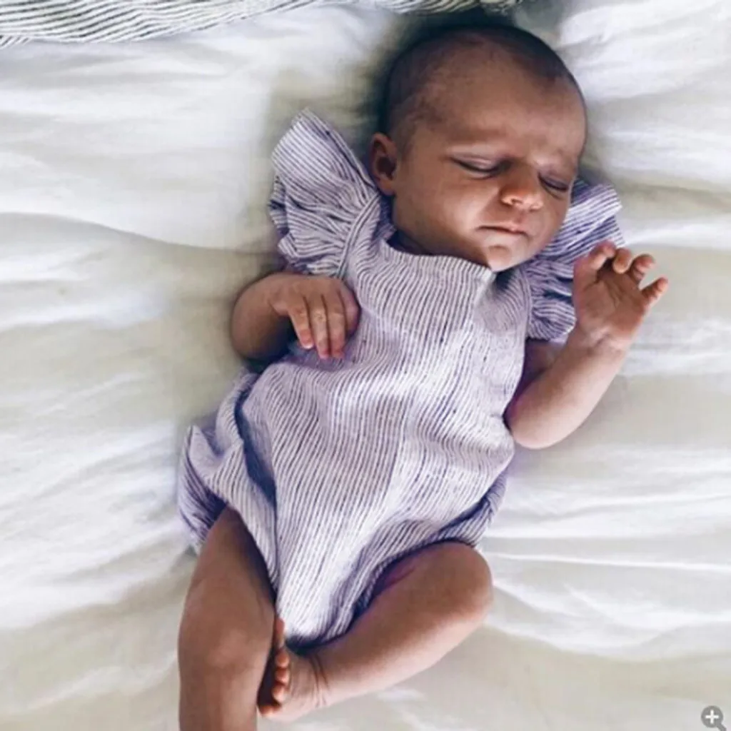 Newborn Baby Boys Kids Striped Romper Bodysuit Jumpsuit Playsuit Outfits Clothes