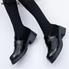 WHOHOLL-bottes de servantes pour filles et femmes, chaussures en cuir à bout rond, uniforme japonais JK de lycée, Kawaii, Anime Cosplay ► Photo 2/6