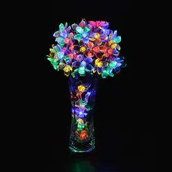 10 м 100 светодиодный Рождественские огни строку Cherry Blossom Цветы светодиодный лампы гирляндой для свадьбы Вечерние гирлянды наружной отделки