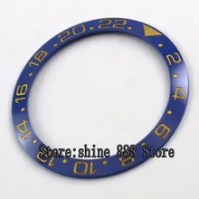 Резьба 38 мм Керамическая рамка желтые отметки вставка для 40 мм GMT часы