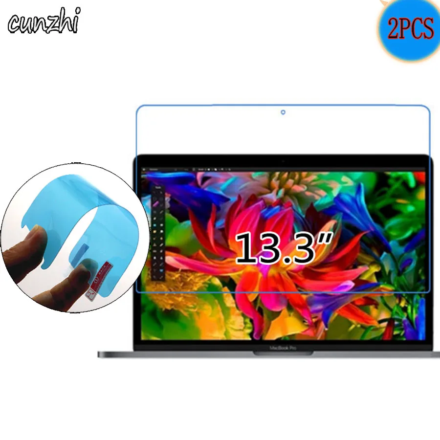 2PCS Clear Soft TPU Nano-coated Screen Protector Protective Film For Apple MacBook Pro 13 2016 13.3inch Tablet