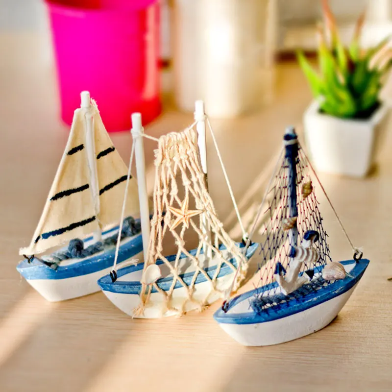 

Fashion Nautical Decoration Cloth Sailboat Model Flag Table Ornament #78207