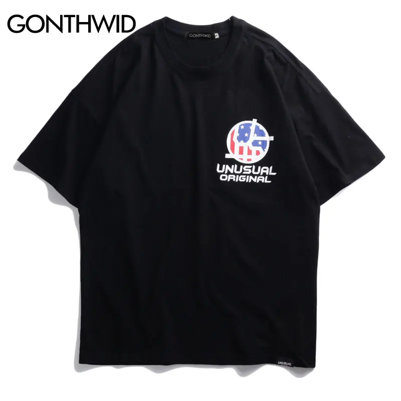 GONTHWID/креативные уличные футболки с принтом в стиле хип хоп мужские летние