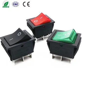 

31*25 MM 20A 125VAC Button Light Rocker Switch 4 Pin Rocker Power Switch KCD4