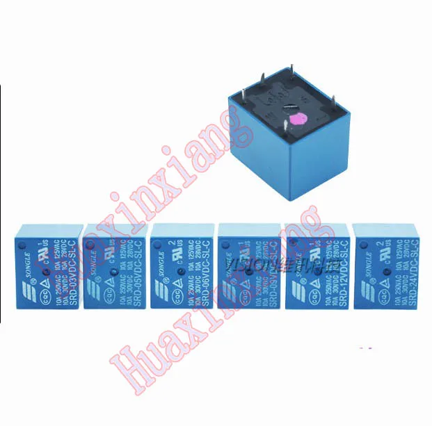 

50PCS/Lot SRD SRD-05VDC-SL-C SRD-12VDC-SL-C SRD-24VDC-SL-C 5V/12V/24V 10A 5Pin T73