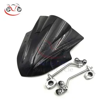 

Windshield Window Windscreen w/ Adjustable Bracket Kit for Kawasaki ZRX1200 KLE650 VERSYS 650/1000 Z800 Z1000 ER4N ER6N ER6F