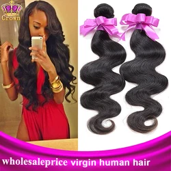 

Top Quality Peruvian Virgin Hair Body Wave 3pcs/Lot 100% Human Hair Weave Bundles Crown Hair Products Virgin Peruvian Hair Wavy