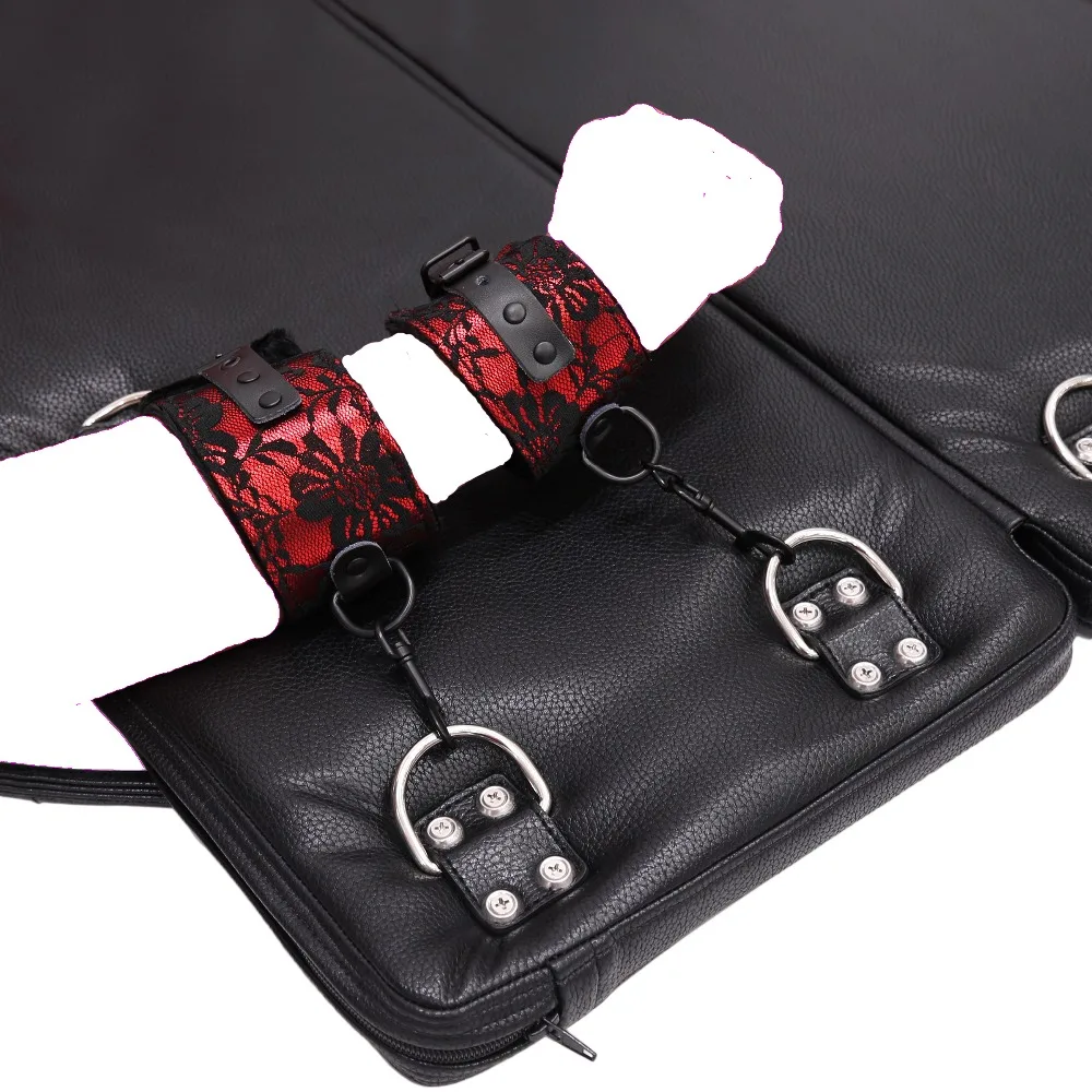 Leather bed mats mattress cushion equipment for body bondage handcuffs leg restraint Adult SM Sex Game Toy for women men couple 6