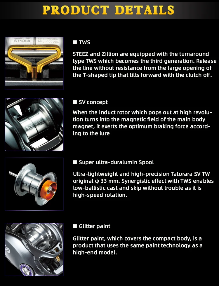 17 DAIWA TATULA SV103 США Версия паука дорога азиатское колесо падение колеса длинный удар круглый