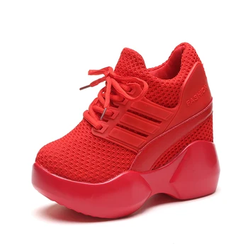 

Nice Spring New Women Casual Shoes Korean Students Travel Net Shoes Thick Bottom Increased Women Shoes