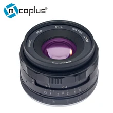 Mcoplus 35 мм f1.6 APS-C руководство фиксированной объектив для Canon EF-M/для Nikon N1 беззеркальных камер M1 M2 M3 m5 M6 M10 M100 J1 J3 J5 V1