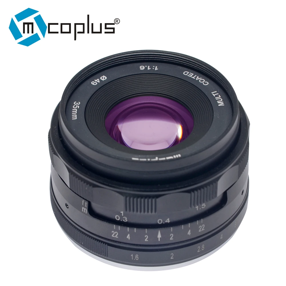 Mcoplus 35mm f1.6 APS C Manual Fixed Lens for Canon EF M / for Nikon N1