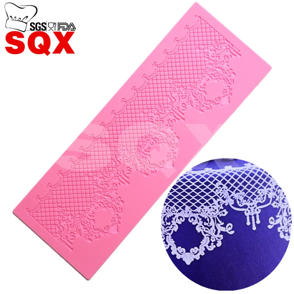 

Crown lace line Silicone Mold Cake Mold Silicone Baking Tools Kitchen Accessories Decorations Fondant DIY LS90