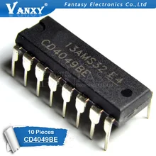 10 шт. CD4049UBE DIP16 CD4049 DIP CD4049BE DIP-16 новое и оригинальное IC