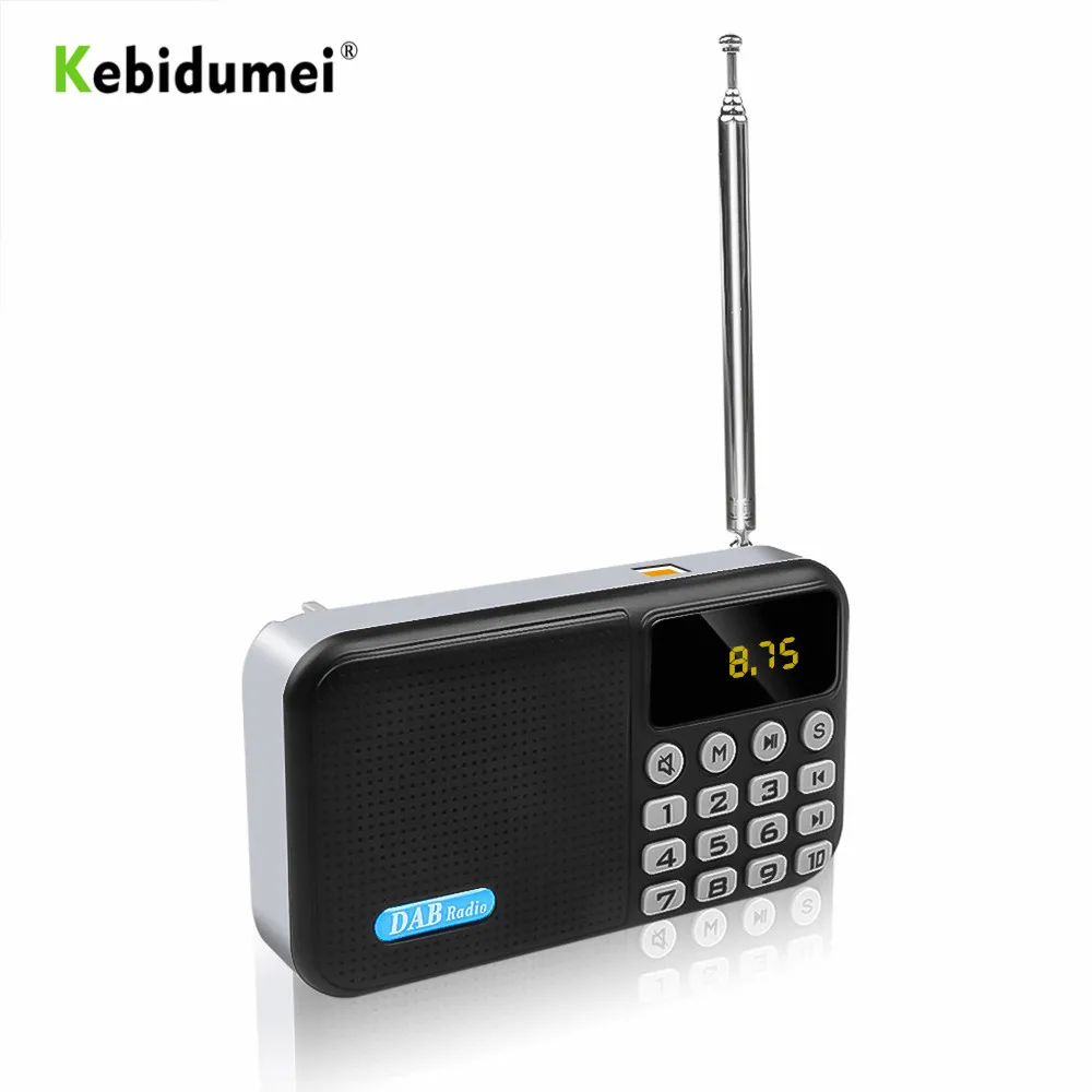 

KEBIDU Mini Portable Radio Handheld DAB DAB+FM Radio Player Speaker bluetooth Stereo Speaker Outdoor FM Receiver Music Player