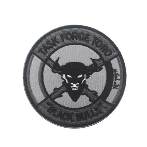 Черный бык тактическая группа TORO патч Вышивка тактическая патч-ткань Боевая повязка армейский крюк и петли боевой значок - Цвет: as picture1
