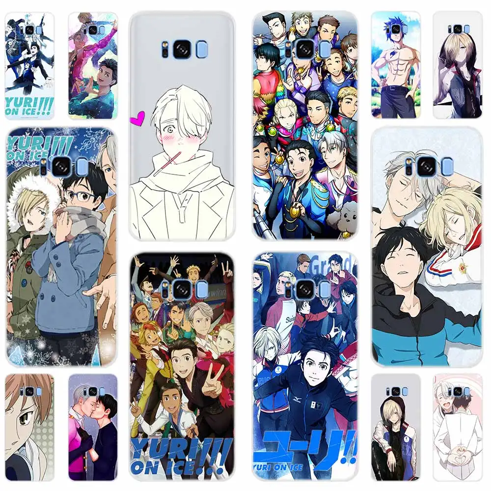 Yuri on ice yuri and victor skate мягкий чехол для Samsung Galaxy S7 Edge S8 S9 S10 S11 S20 S21 Plus Lite E Ultra | Мобильные