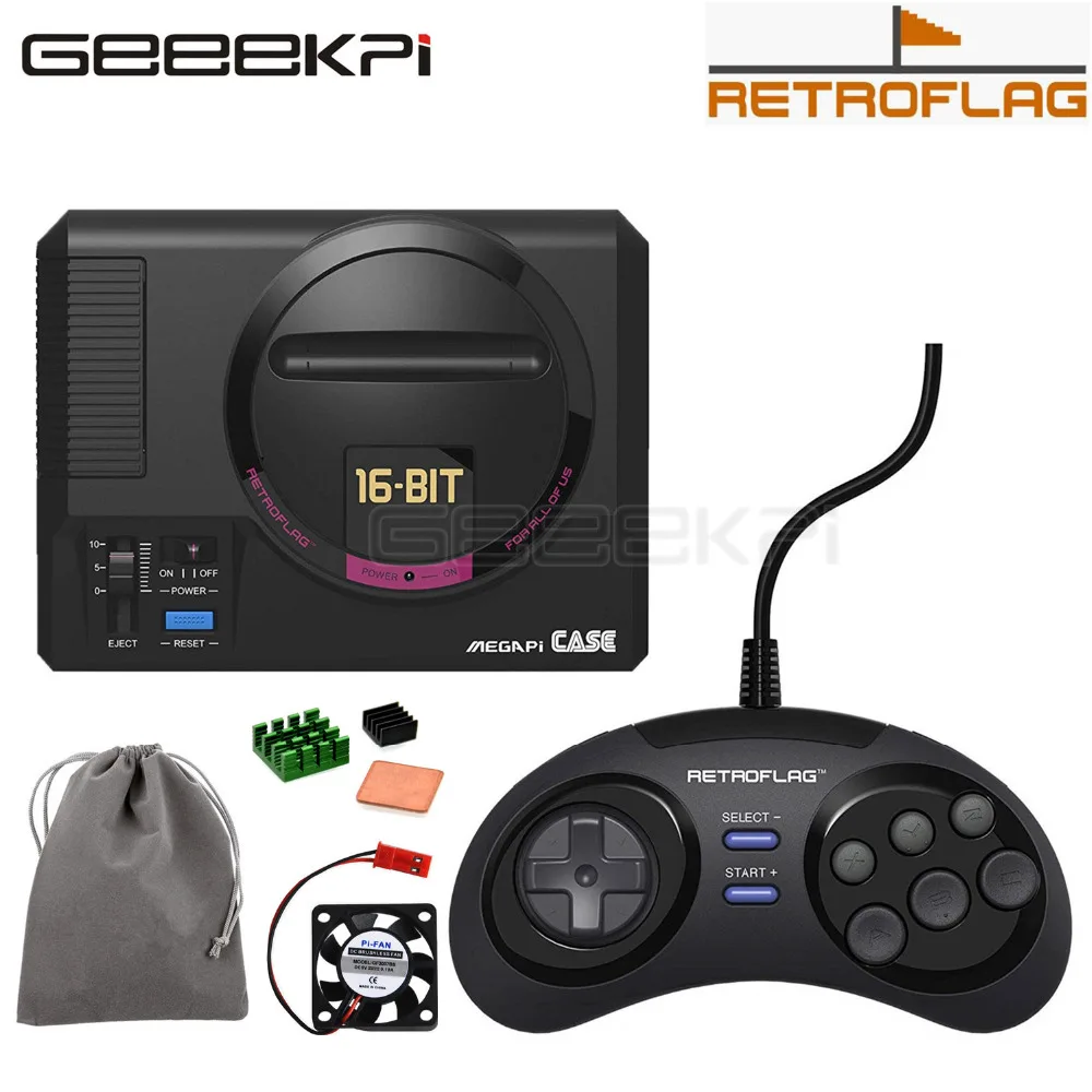 

GeeekPi In Stock! Original Retroflag MEGAPi Case / Game Controller Functional Button for Raspberry Pi 3 B Plus (3B+) / 3B / 2B