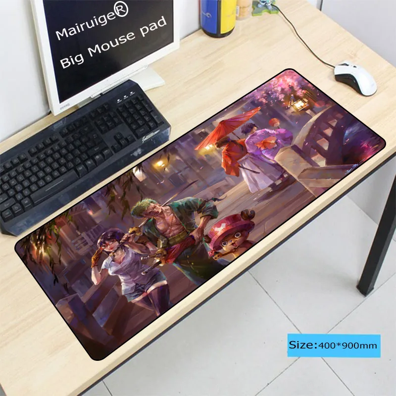 

Mairuige One Piece Anime Speed Version Large Gaming Mouse Pad Gamer Locking Edge Mouse Keyboards Mat Big Desk Mousepad for CSGO