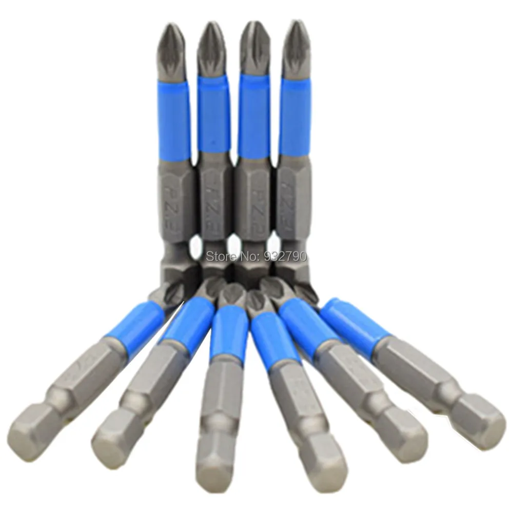 

10pcs PZ1 PZ2 Impact Drill Driver Screwdriver Bits 50mm Magnetic Screwdriver Insert Driver Bits Pozi Screw Driver Bits