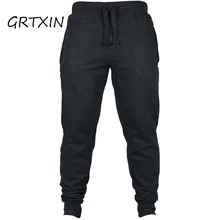 Для мужчин джоггеры бренд мужской брюки Повседневное Штаны пот Штаны Jogger черный Повседневное эластичный хлопок Фитнес тренировки Штаны