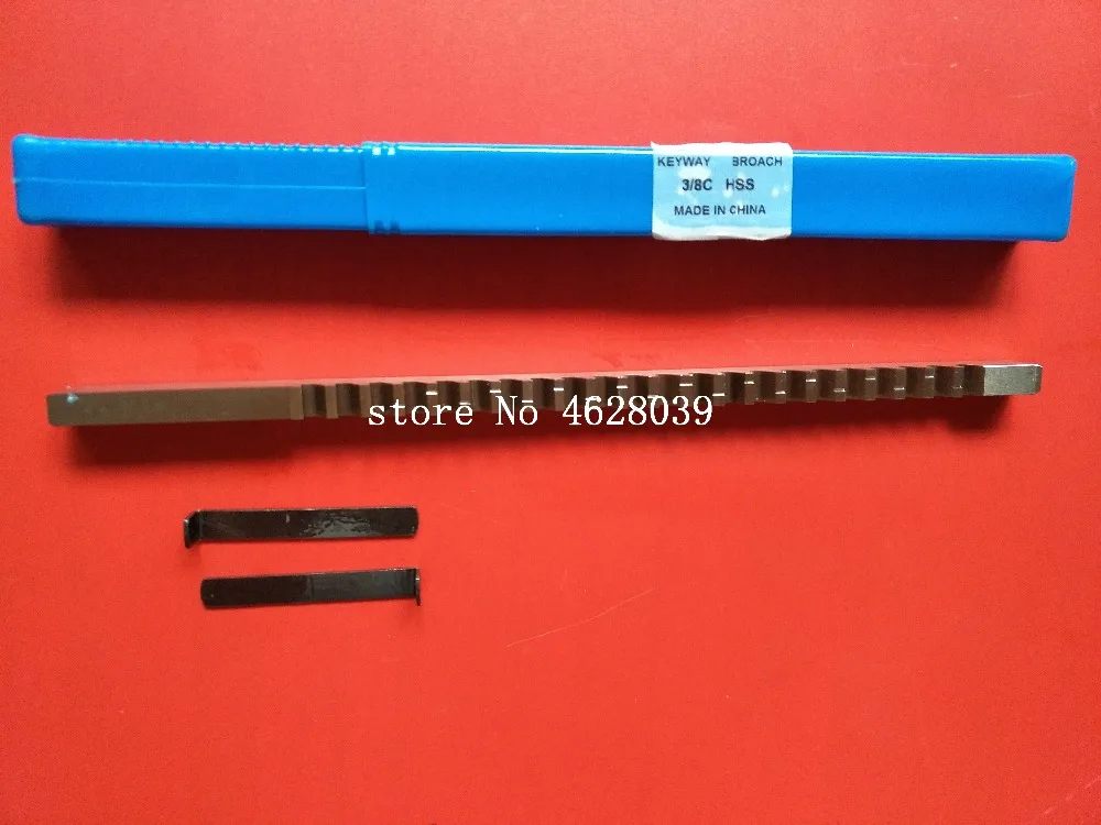 HSS Broach 3/8 C Push-Type Keyway Broach Inch Size Cutting for CNC Machine Tools with Shims