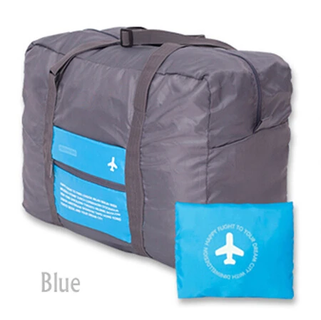 Новая стильная модная дорожная сумка Большая вместительная сумка женская холщовая складная сумка женские дорожные сумки для багажа - Цвет: Небесно-голубой