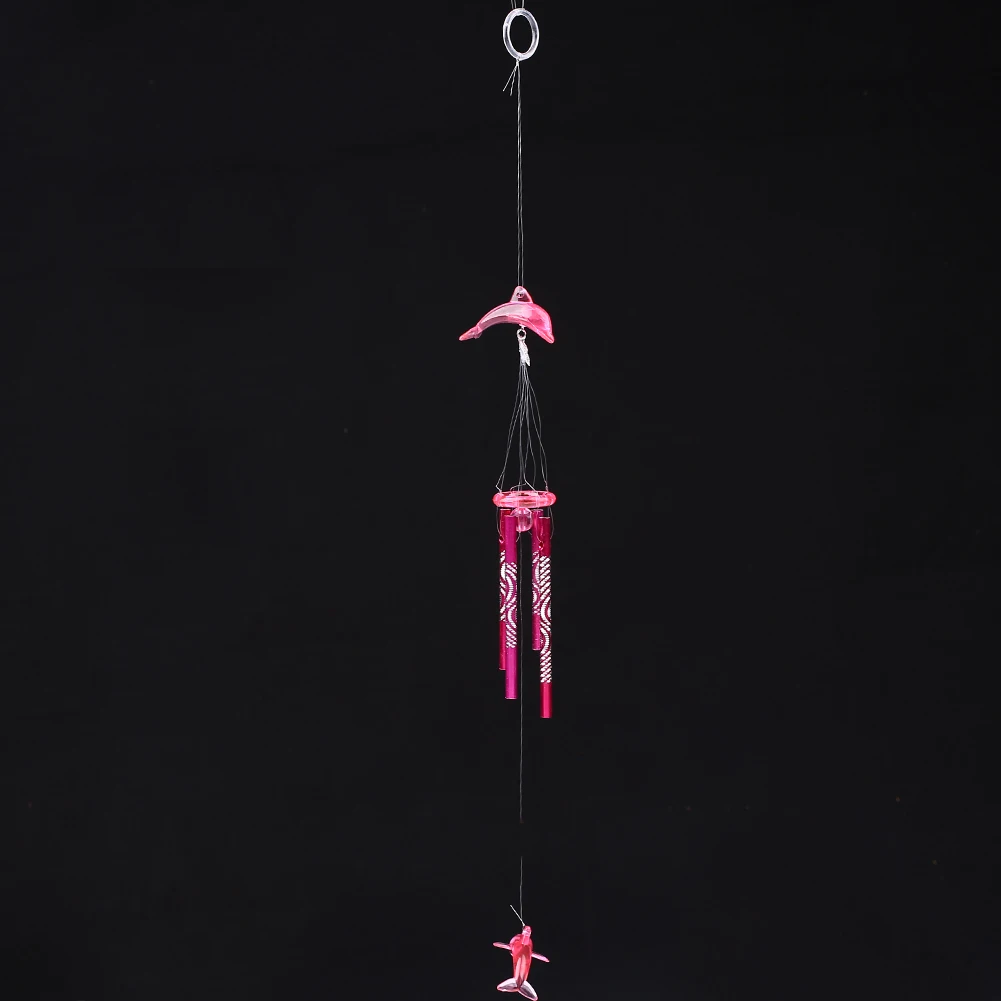 

Dolphin Wind Chime Bell Metal Tubes Home Hanging Decor Blessing Good Luck