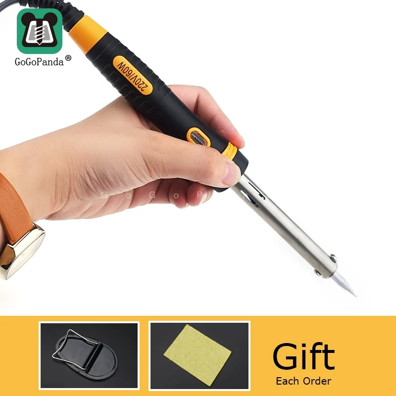 Free Shipping AC220V 60W Electric Soldering Iron Internal Heated Adjustable Fine Long Life in