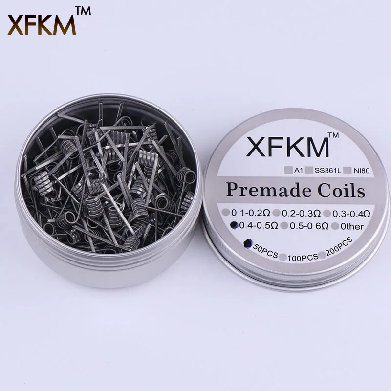 50/100 pcs Flat twisted Fused clapton coils Hive premade wrap wires Alien Mix twisted Quad Tiger Heating Resistance rda coil 50/100 pcs Flat twisted Fused clapton coils Hive premade wrap wires Alien Mix twisted Quad Tiger Heating Resistance rda coil