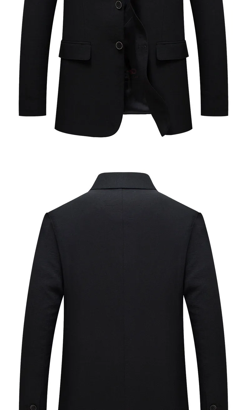 LeftROM стильный мужской блейзер, брендовая одежда, высокое качество, черный мужской пиджак, модный приталенный мужской костюм