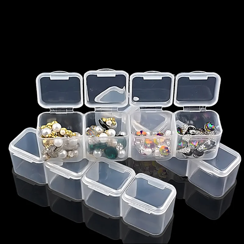 28 слотов пустая коробка для хранения Чехол для дизайна ногтей Стразы Украшения блестящие украшения pill бусины для хранения прозрачный пластиковый контейнер