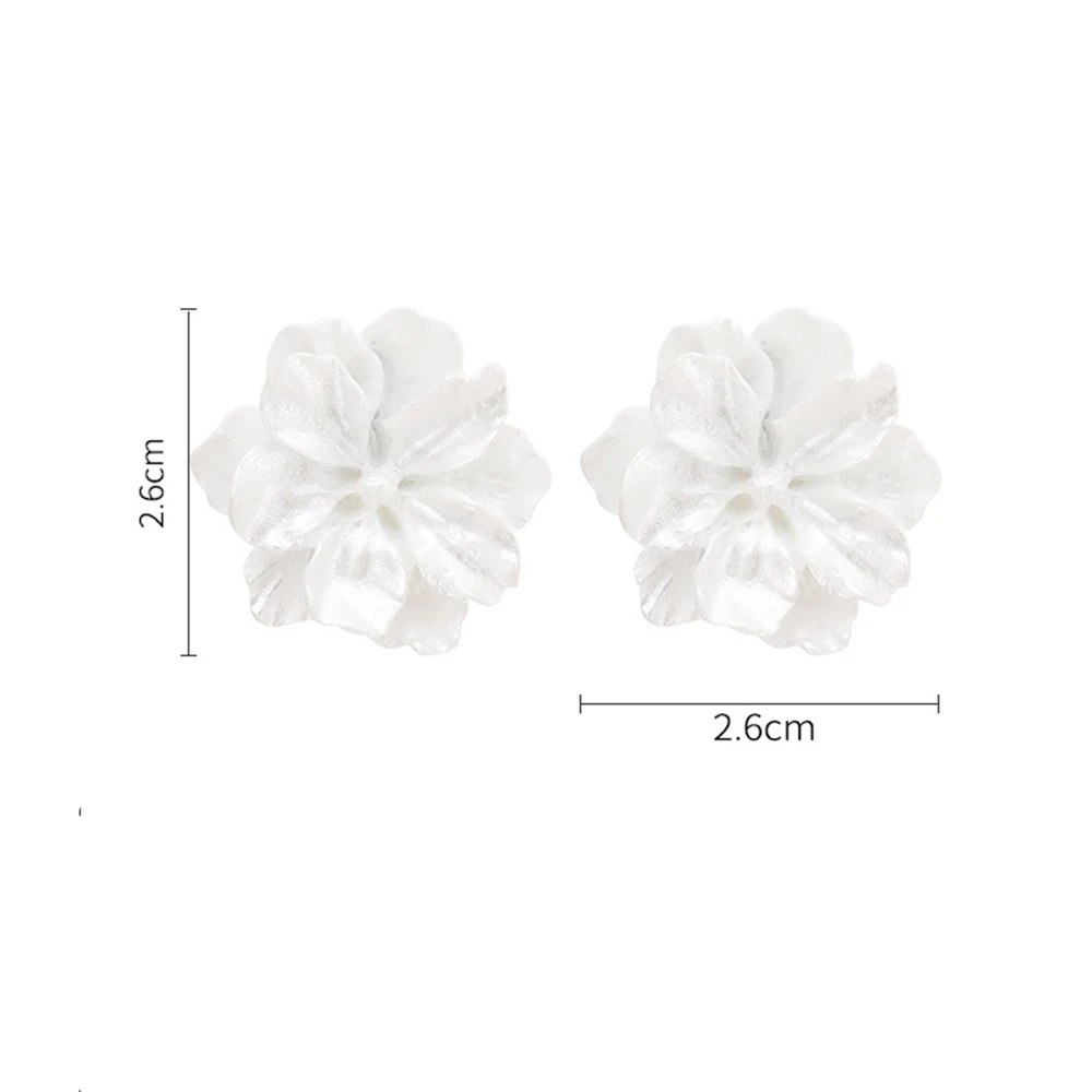 Ear Clip Earrings Bing Tu White Flower Earrings Without Piercing Big Clip Earring No Ear Hole Floral Jewelry Simple Cute Earcuffs For Women ear clip earrings clip earrings ear clip
