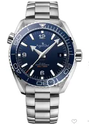 Элитный бренд новый Для Мужчин Автоматические Механические синий кожа Professional нержавеющая сталь James Bond 007 сапфир часы керамика ободок