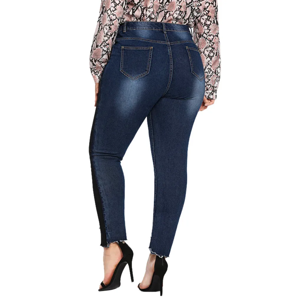 Для женщин 5XL плюс размеры джинсы для Feminino повседневное Push Up Strech Высокая талия