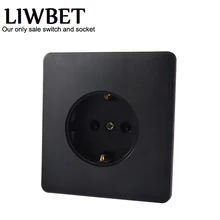 Штепсельная розетка стандарта ЕС 16А и черная панель из нержавеющей стали