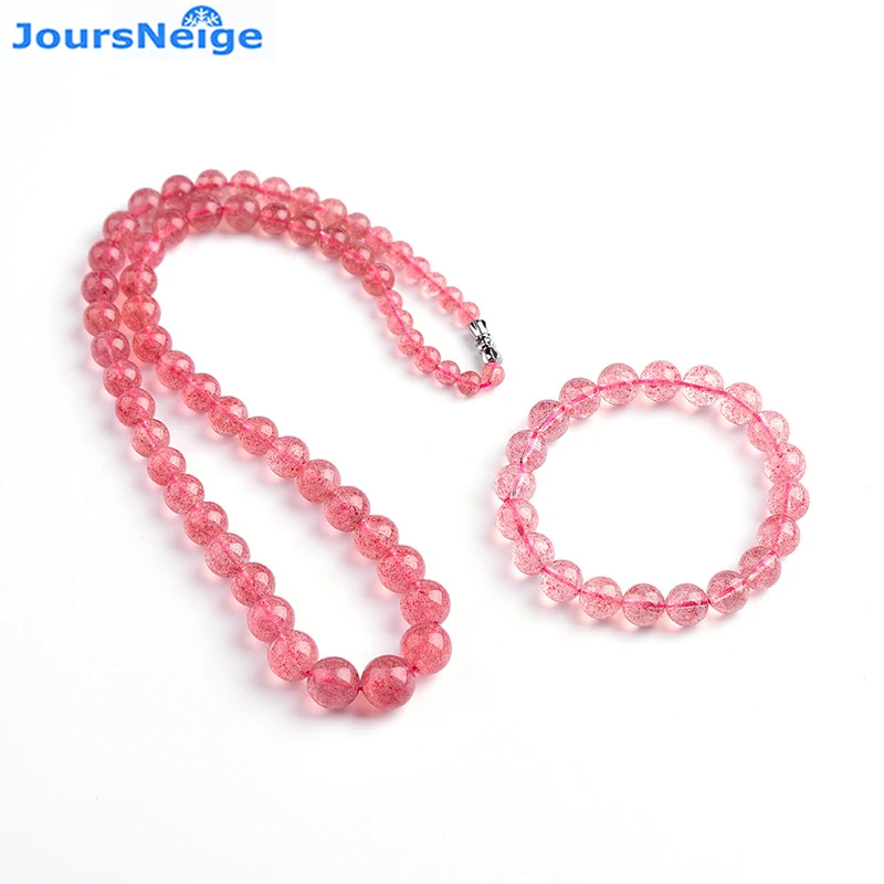 Wholesale Genuine Counter Strawberry Natural Crystal Jewelry Sets Tower