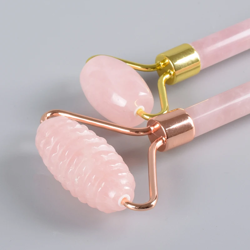 Пилообразный нефритовый роликовый инструмент для выскабливания лица, розовый КВАРЦЕВЫЙ и из натурального камня, массажный спа-массаж для тела, для заживления лица, забота о здоровье, красота