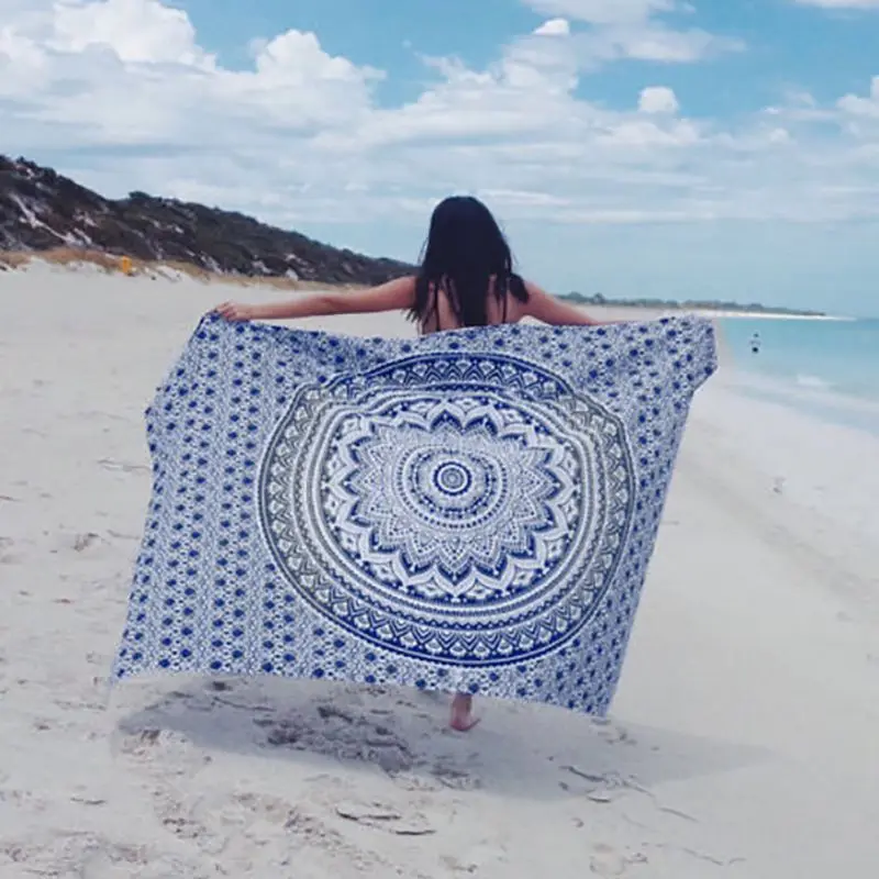 Индийская МАНДАЛА ГОБЕЛЕН Печатный гобелен настенный Богемия пляжный пледы коврик покрывало в стиле хиппи Йога коврик одеяло