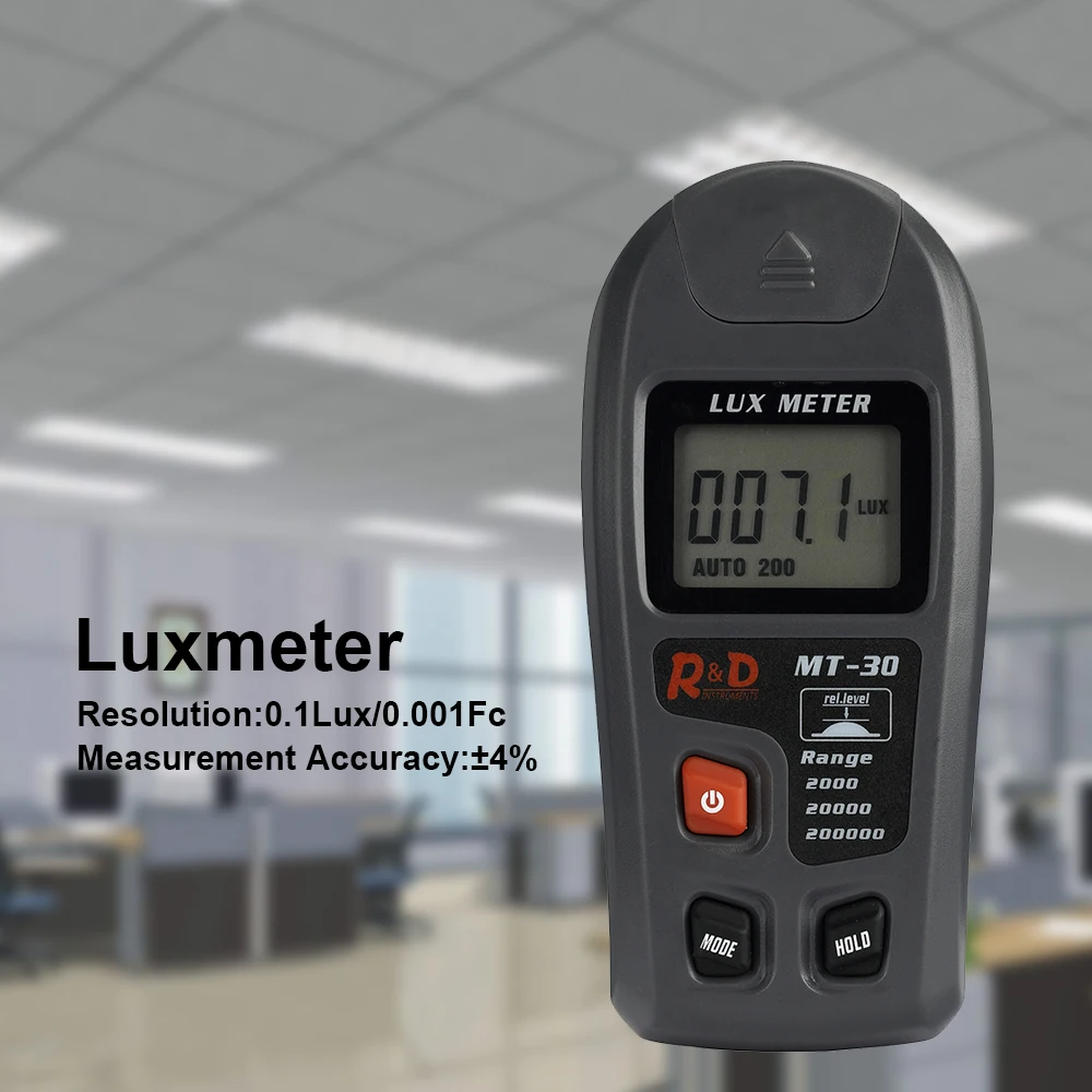 

METERK MT-30 Luminometer Measure Tester Digital Lux Meter Handheld Digital LCD Electronic Mini Light Sensor