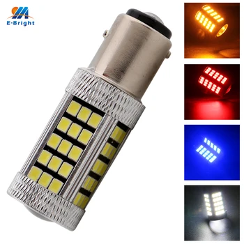 

YM E-Bright 30PCS 1157 BAY15D P21/5W 2835 66 SMD LED Bulbs Signal Brake Lights 12V 24V 1320Lm Car Styling White Amber Red Blue