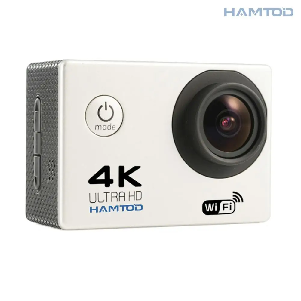 HAMTOD H9A 2,0 дюймовый ЖК-экран HD 4 K WiFi камера движения 120 градусов широкоугольный объектив с водонепроницаемым корпусом Детский комплект подарок - Цвет: White